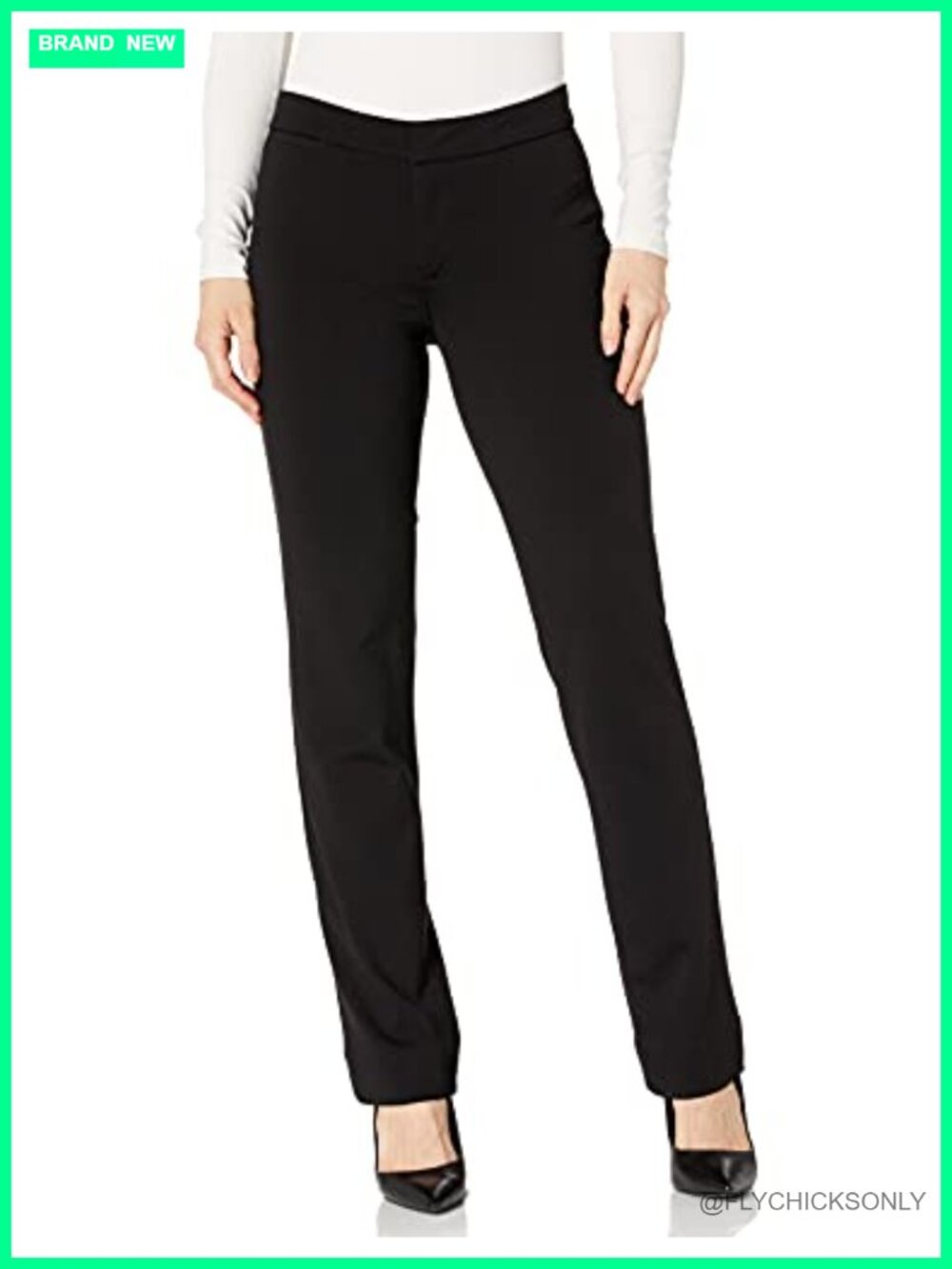 NYDJ Petite Marilyn Straight Ponte Trouser Pants Lift Tuck Work